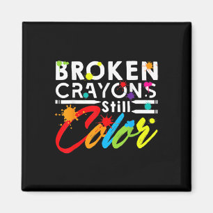 Zerbrochene Crayons immer noch Farbenbewusstsein f Magnet