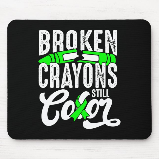 Zerbrochene Crayons immer noch Farbenbewusstsein f Mousepad (Vorne)