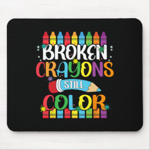 Zerbrochene Crayons immer noch Farbenbewusstsein f Mousepad