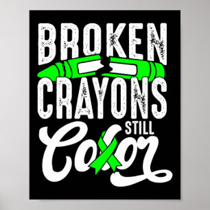 Zerbrochene Crayons immer noch Farbenbewusstsein f Poster