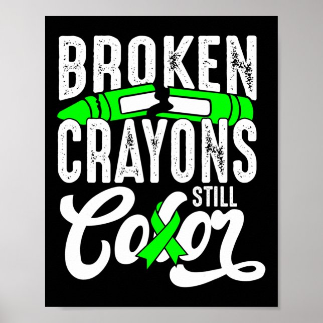 Zerbrochene Crayons immer noch Farbenbewusstsein f Poster (Vorne)