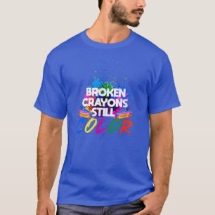 Zerbrochene Crayons immer noch Farbenbewusstsein f T-Shirt