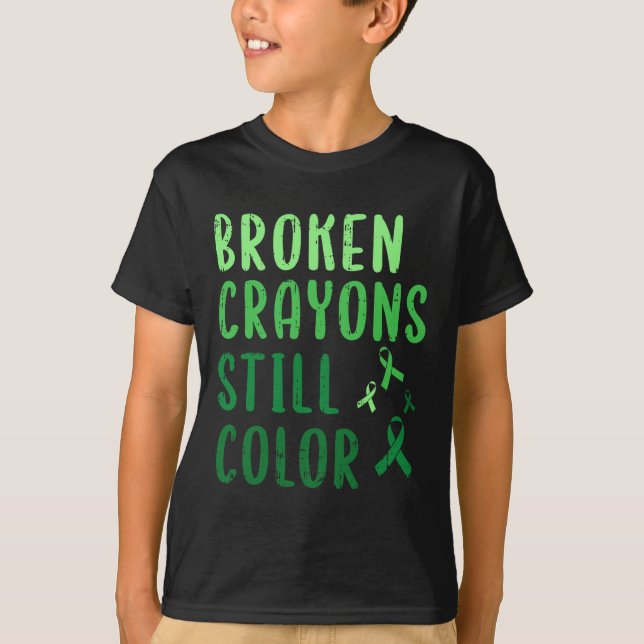Zerbrochene Crayons immer noch Farbenbewusstsein f T-Shirt (Vorderseite)