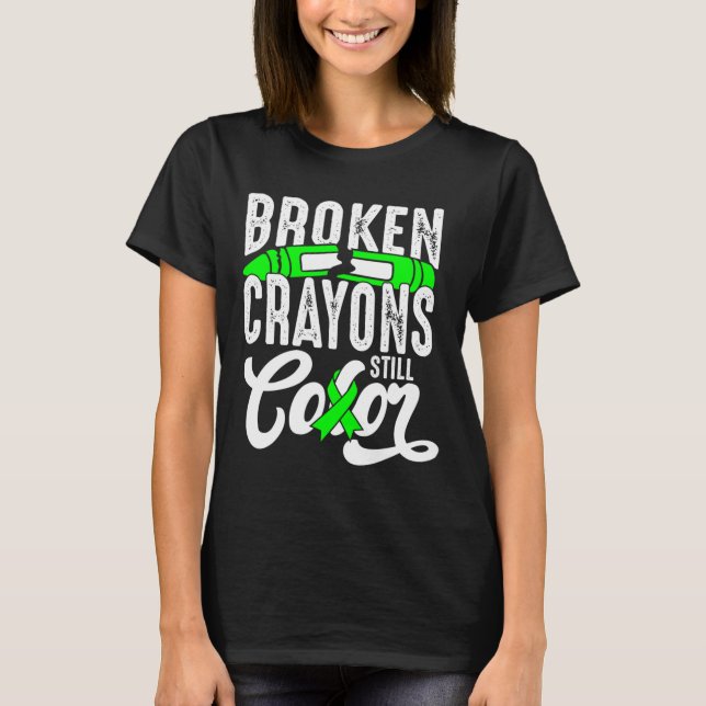Zerbrochene Crayons immer noch Farbenbewusstsein f T-Shirt (Vorderseite)