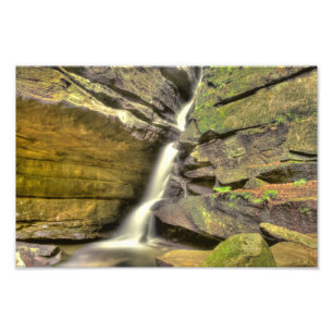 Zerbrochene Felsfälle, Alte Menschenhöhle, Hügel m Fotodruck