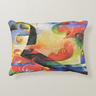 Zerbrochene Formen von Franz Marc, Vintage-Abstrak Dekokissen