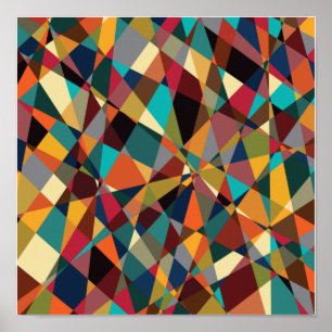 Zerbrochene geometrische modern abstrakte Kunst de Poster