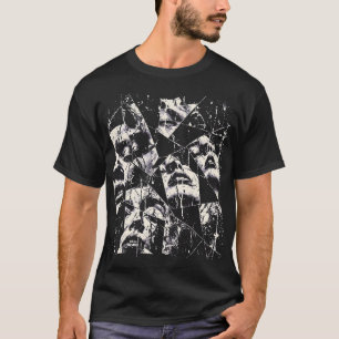 ZERBROCHENE GESICHTER — Fragmentierter Gothic T-Shirt