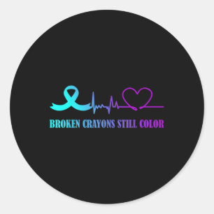 Zerbrochene Krebse schüren immer noch die Präventi Runder Aufkleber