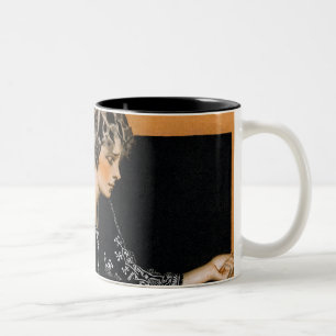 Zerbrochene Perlenkette Zweifarbige Tasse