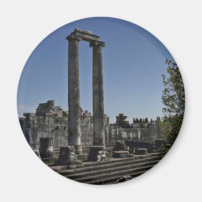 Zerbrochene Ruinen griechischen Stils Magnet (Vorne)