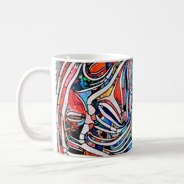 Zerbrochene Texturen: Verbleibte Glass Unity Kaffeetasse (Links)