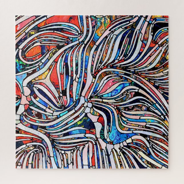 Zerbrochene Texturen: Verbleibte Glass Unity Puzzle (Vertikal)