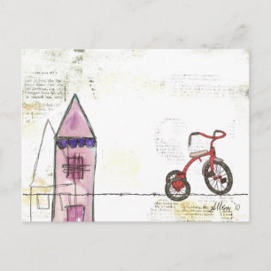 Zerbrochene Zuhause Postkarte