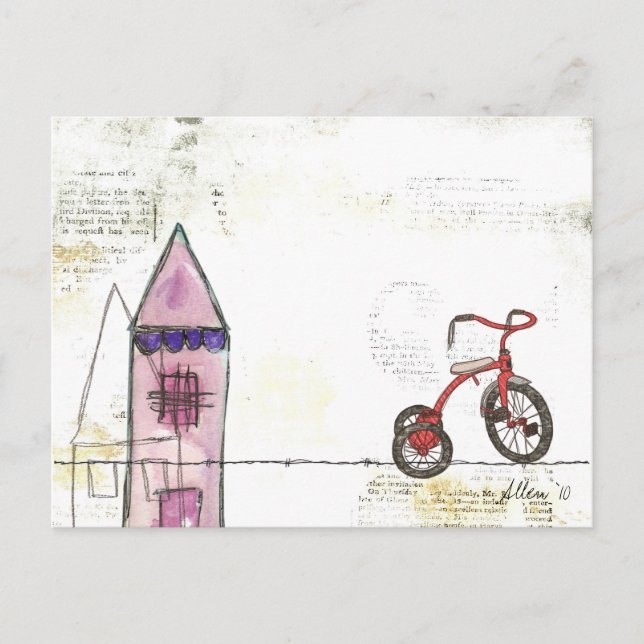 Zerbrochene Zuhause Postkarte (Vorderseite)