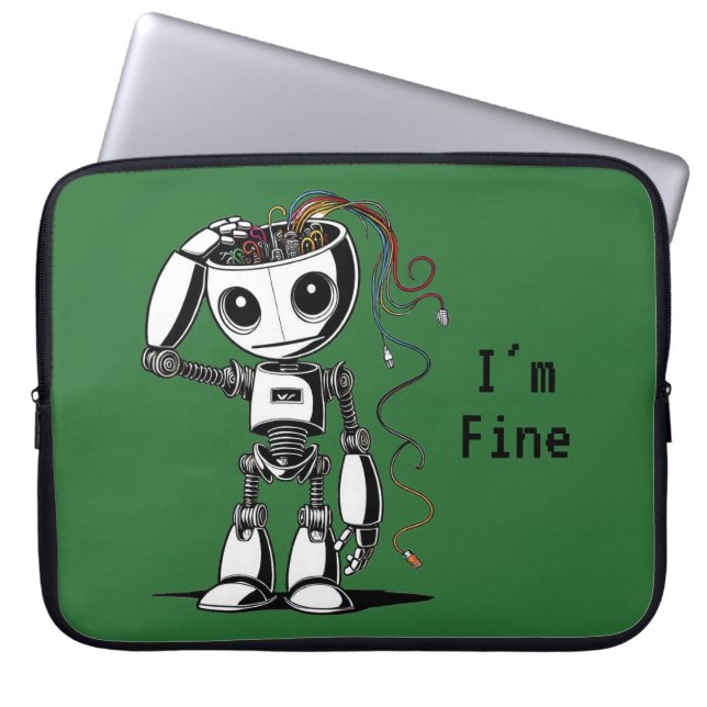 Zerbrochener Roboter - Ich bin gut Laptopschutzhülle (Vorderseite)