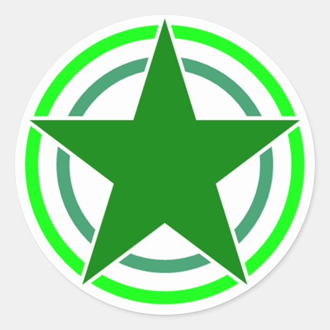 Zerbrochener Zwei-Circle-Star 15 Runder Aufkleber (Vorderseite)