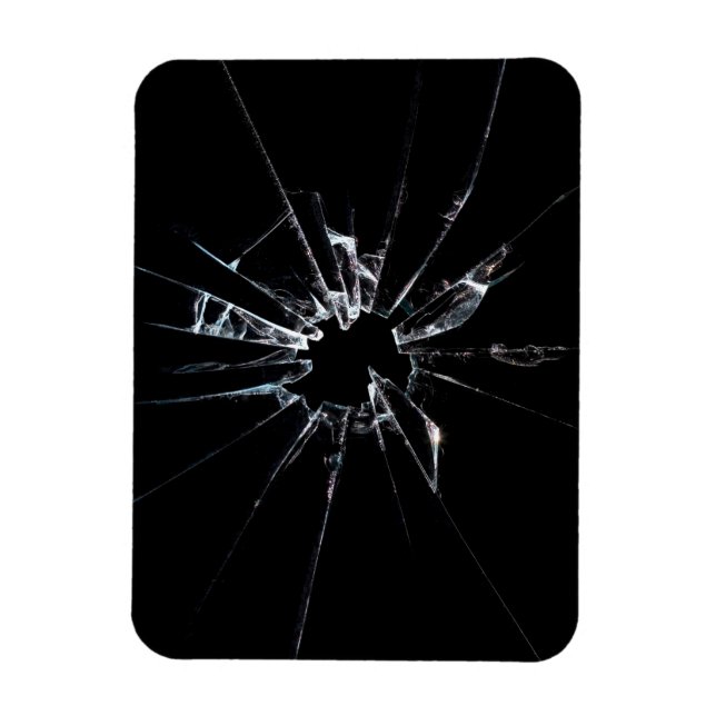 Zerbrochenes Glas Nr. 1 Magnet (Vertikal)