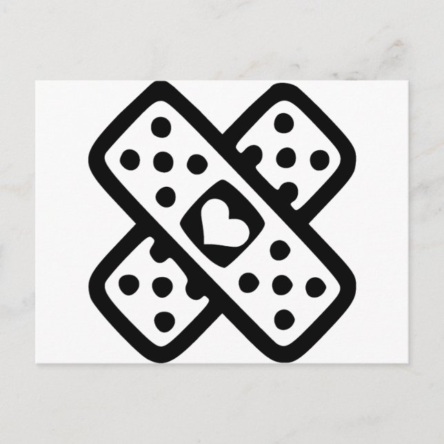 Zerbrochenes Herz - Liebe Postkarte (Vorderseite)