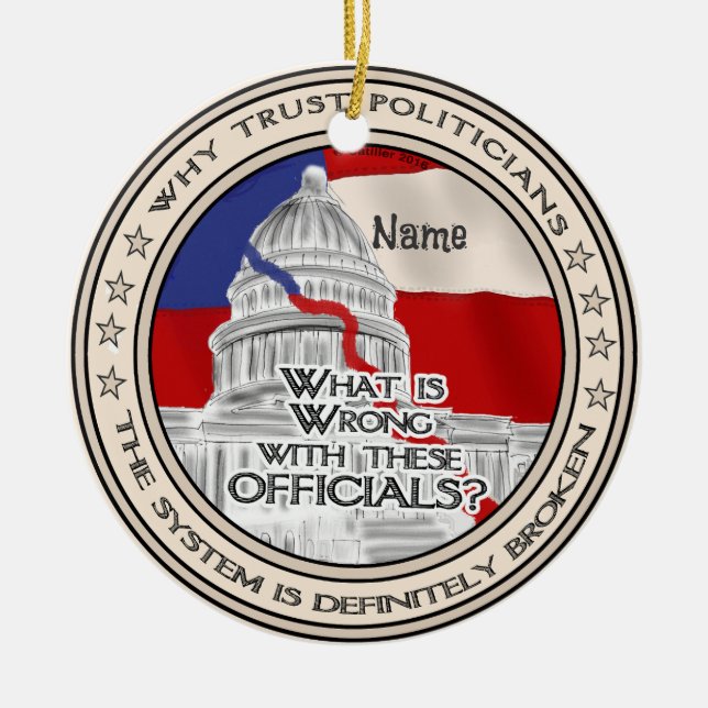 Zerbrochenes politisches System Keramik Ornament (Vorne)