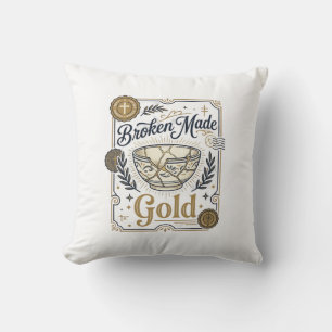 Zerbrochenes wird zu Gold Jesus Kintsugi zerbroche Kissen