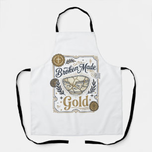 Zerbrochenes wird zu Gold Jesus Kintsugi zerbroche Schürze