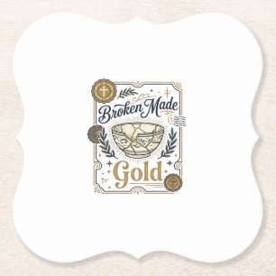 Zerbrochenes wird zu Gold Jesus Kintsugi zerbroche Untersetzer