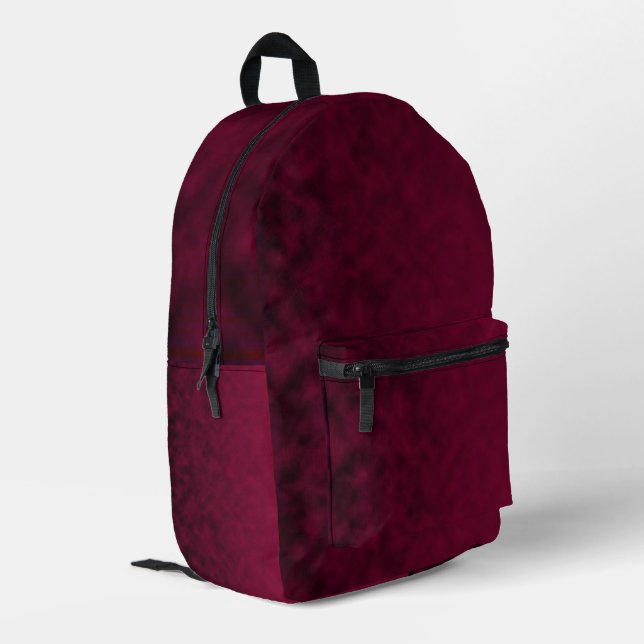 Zerdrückte Blüte Bedruckter Rucksack (Rückseitige Ecke links)