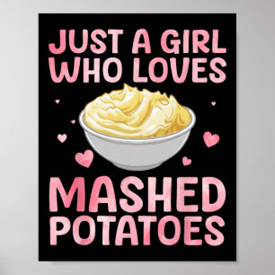 Zerdrückte Kartoffelkunst für Frauen Mädchen Thank Poster