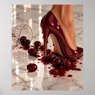 Zerdrückte Trauben Stiletto Poster Standard Halbma
