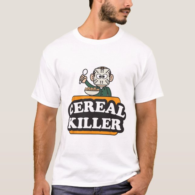 Zerealien Killer Food Puff Spaß Kostüm Spaß Hallow T-Shirt (Vorderseite)