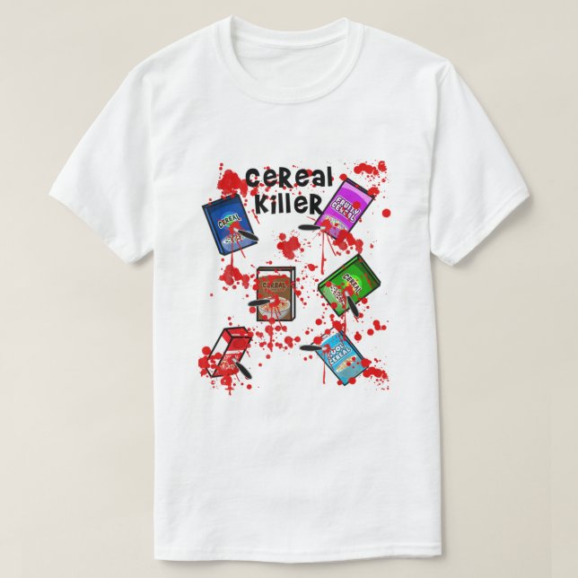 Zerealien Killer Funny Lazy Last Minute Hallowee T-Shirt (Design vorne)