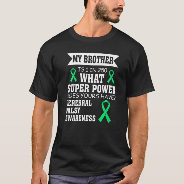 Zerebral Palsy Bewusstsein Cp Krieger Mein Bruder  T-Shirt (Vorderseite)