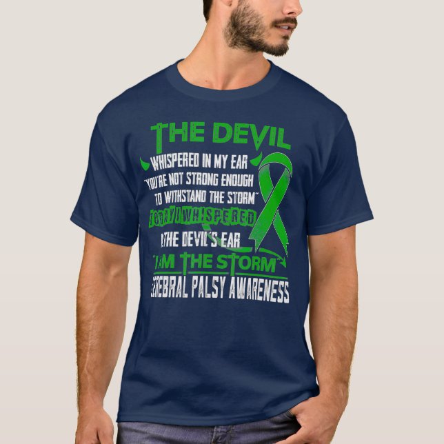 Zerebral Palsy Bewusstsein ich bin Storm Devil T-Shirt (Vorderseite)
