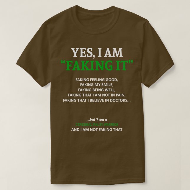 Zerebral Palsy Bewusstsein, ich tue es in dieser F T-Shirt (Design vorne)