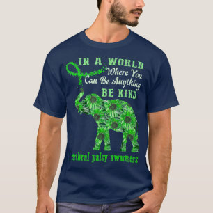 Zerebral Palsy Bewusstsein Sonnenblumen Elefant un T-Shirt