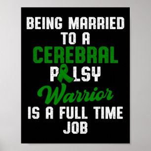 Zerebral Palsy Cp Awareness Job Warrior Survivor Poster