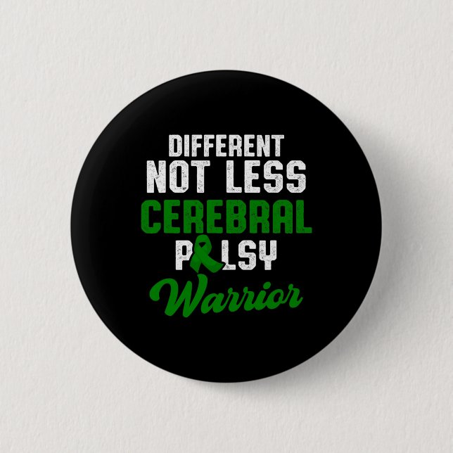 Zerebral Palsy Cp Bewusstsein Proud Krieger Überle Button (Vorderseite)