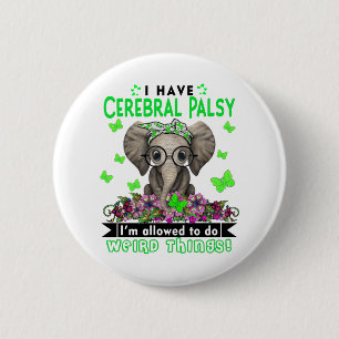 Zerebral Palsy Sensibilisierungsmonat Band Geschen Button