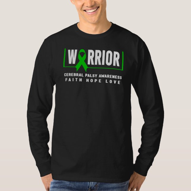 Zerebral Palsy Warrior Zerebral Palsy Bewusstsein T-Shirt (Vorderseite)