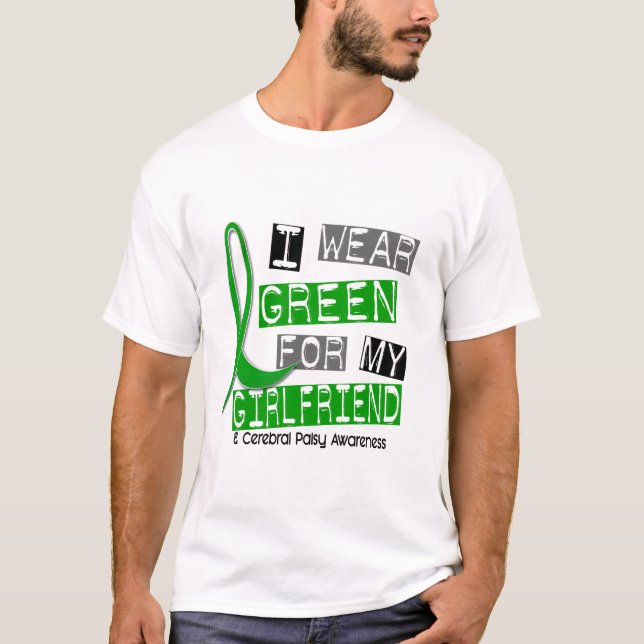 Zerebrale Lähmung trage ich Grün für meine T-Shirt (Vorderseite)
