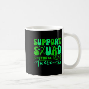 Zerebralparese CP-Bewusstseins-Lächeln-Gesicht-Unt Kaffeetasse