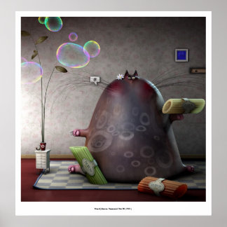 Zeremonialkatzen II (Katze Nr. 4) Poster