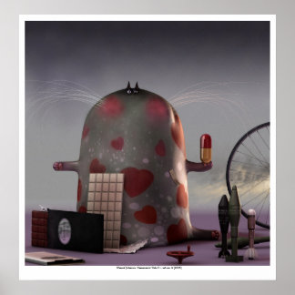 Zeremonialkatzen II (Katze Nr. 6) Poster