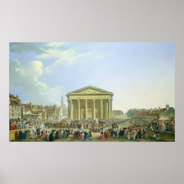 Zeremonie des Verlegens des ersten Steins Poster (Vorne)