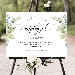 Zeremonie Eukalyptus Greenery Sign Poster