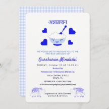 Zeremonie für den ersten Reis Annaprashan