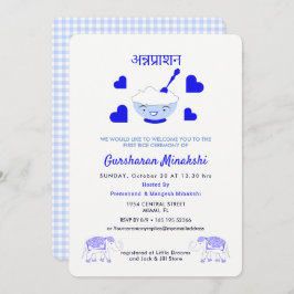 Zeremonie für den ersten Reis Annaprashan Einladung