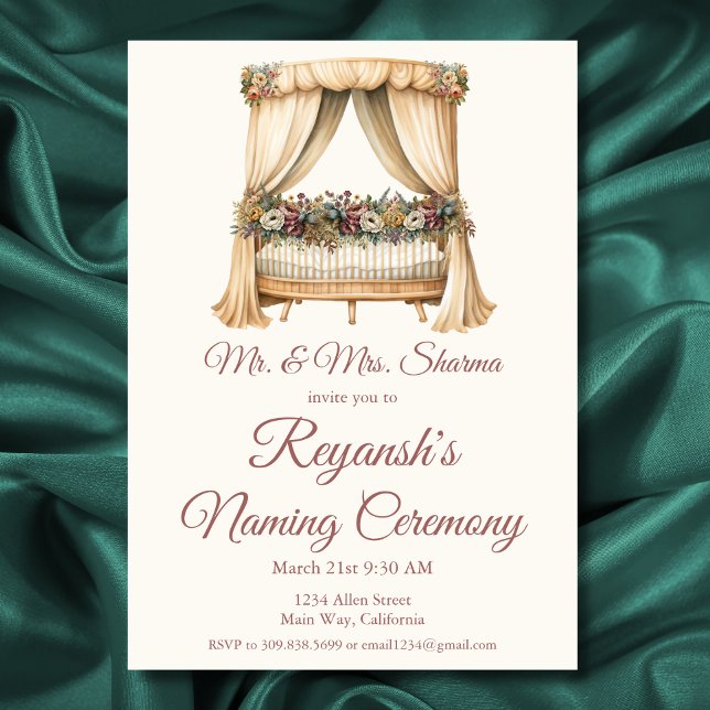 Zeremonie für die Benennung von Baby Girl oder Boy Einladung (Von Creator hochgeladen)