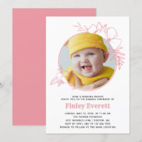 Zeremonie für die Benennung von Babyrahmen in Rosa
